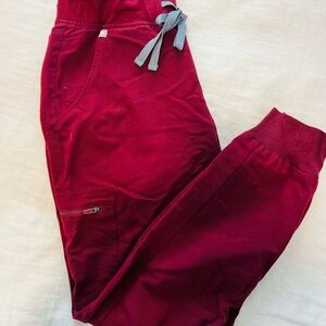 Figs Maroon utility Jogger